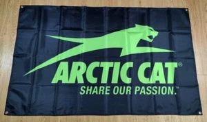 Arctic Cat Banner flag Snowmobile Vinyl Snocross Garage Racing Trailer Sign - Picture 1 of 5