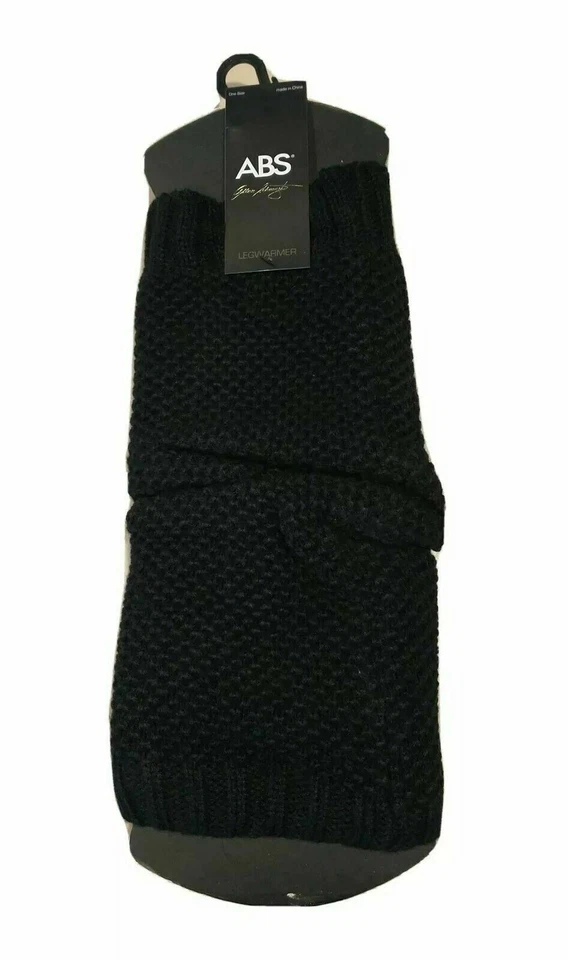 NWT ABS Allen Schwartz Leg Warmers Black Knit - Изображение 1 из 2
