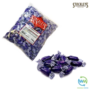 BLACKCURRANT & LIQUORICE Stockleys INDIVIDUAL WRAPPED Flavour Sweets Retro CANDY - Picture 1 of 4