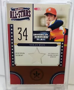 2004 PLAYOFF ALL-STARS WORLD SERIES NOLAN RYAN 92/100 GAME USED WORN JERSEY - Picture 1 of 4