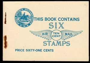 US #BKC1 61c Airmail Lindbergh Booklet with VF Centering MNH (CV $230) - Picture 1 of 3