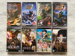 SONY PSP Monster Hunter 1 2 2G 3 & Toukiden & Kiwami & Brave Story White Knight - Picture 1 of 18