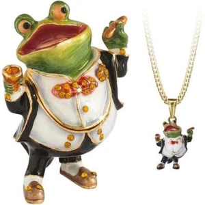 Mr Toad Wind in the Willows Schmuckkästchen Zinn Emaille versteckte Schätze + Anhänger - Bild 1 von 1