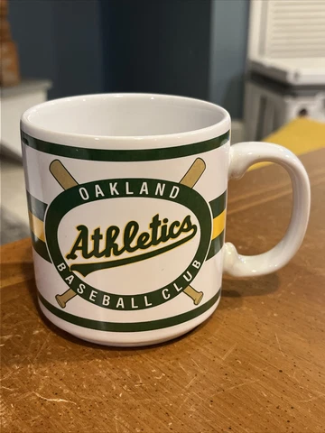 Vtg 90’s PAPEL FREELANCE MLB OAKLAND A'S ATHLETICS COFFEE MUG CERAMIC CUP Tea Cover