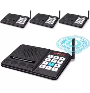 4- Intercoms Wireless for Home - 10 Channel 3 Privacy Code Wireless Intercom Sys - Picture 1 of 7