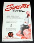 1948 Old Magazine Print Ad, Ac Spark Plugs, Sure-Fire For "Stop-And-Go" Grind!