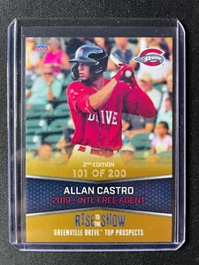 2024 Greenville Drive Allan Castro Top Prospects GOLD (Red Sox) 100 MADE!!!*** - Picture 1 of 1