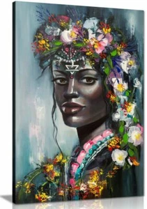 African American Painting Abstract Modern Canvas Wall Art Picture Print Home - Picture 1 of 1