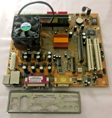 PC Chips MB-ALT810 Motherboard W/AMD CPU & Ram - Image 1 of 4
