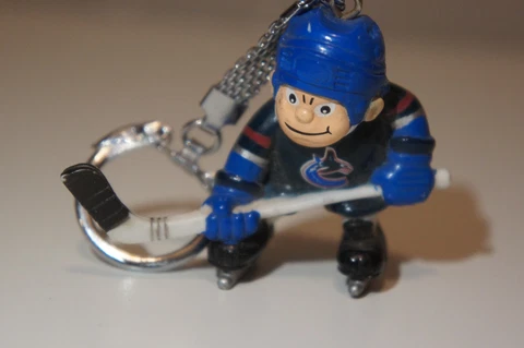 1988 LiL Sports Brat NHL Hockey Vancouver Canucks Player Skater Key Chain Cover