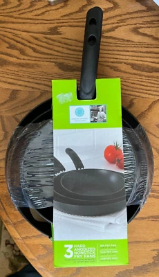 NUEVAS Sartenes Antiadherentes Anodizadas Duras Colección Martha Stewart 3 8" 10" 12" Foto 1 de 4