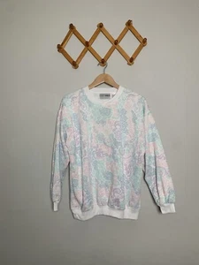 NUEVO CON ETIQUETAS 90s Estilo Mujer’s Vintage Multicolor Retro Estampado Polar Sudadera Talla L - Imagen 1 de 4