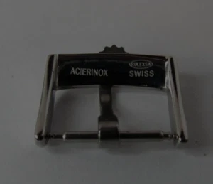 2- ROLEXX 16mm Steel Logo Buckle Laser ACIERINOX ROLEXSA SWISS - Imagen 1 de 6