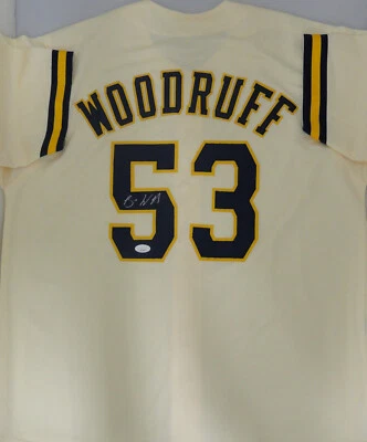 Brewers Pitcher BRANDON WOODRUFF Signed Custom Replica Cream Jersey AUTO - JSA - Image 1 of 3