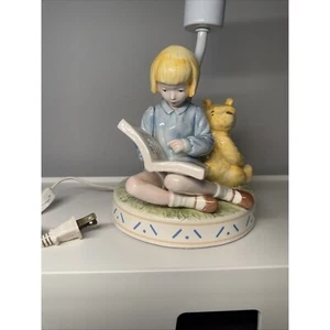 Vintage Disney Charpente Christopher Robin & Winnie The Pooh Lamp Tested Great - Picture 1 of 7