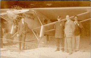 RPPC 1930 Charles Lindbergh Spirt Of St. Louis Airplane Postcard - Picture 1 of 2