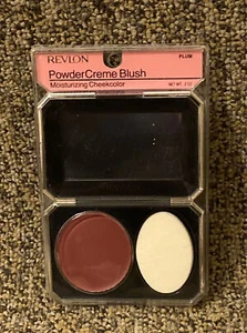 REVLON POWDERCREME BLUSH Moisturizing Cheekcolor ~PLUM ~ *RARE! - Picture 1 of 2