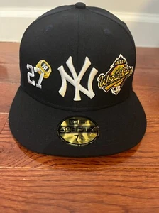 New York Yankees New Era Navy 27x Count Rings 59FIFTY Fitted Hat CAP - Picture 1 of 5