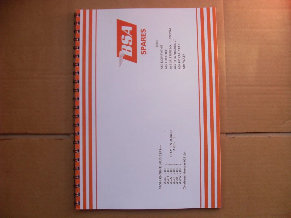 BSA A65, A50 LIBRO DE PIEZAS PARA MODELOS 1966 + TODAS LAS VARIANTES Foto 1 de 1