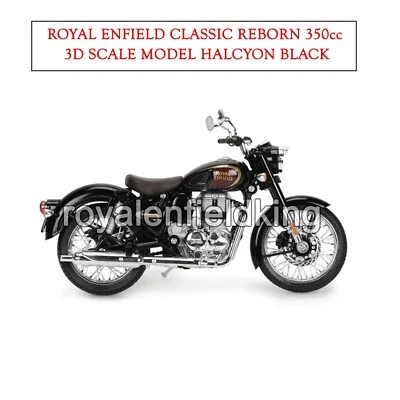 Fit For Royal Enfield Classic Reborn 350cc 3D scale miniature "Halcyon Black" - image 1 of 4