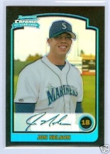 JON NELSON 2003 BOWMAN CHROME RC REFRACTOR *MINT* $15