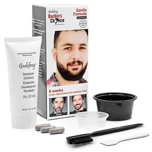 Godefroy Barbers Choice Beard & Mustache Dye for Men Dark Brown 3 Application