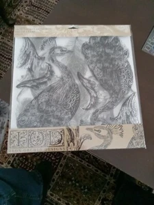 New IOD Decor "Pavo" Peacock Stamp - Picture 1 of 10