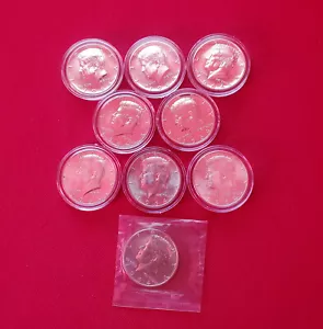 1964 Kennedy Half Dollar lot of 9 Gem BU 90% Silver Uncirculated - Foto 1 di 3