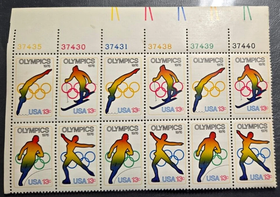 Scott#1698a 1976 Olympics block of 12 p#37430,431,435,438-440 - Image 1 of 1