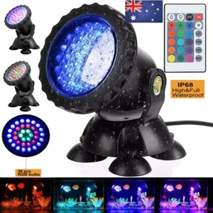 LED RGB Submersible Pond Spotlight Fountain Aquarium Garden Landscape Lawn Light - Picture 1 of 17