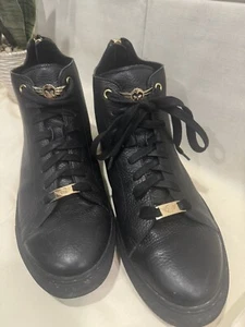 Ferrari Massari Men's Black Genuine Italian Calf Skin  Race Wear Rare Sz 9.5 - Picture 1 of 9