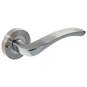 Arc Internal Door Handles Lever On Rose - Dual Polished / Satin Nickel 3600-PRV - Picture 1 of 3