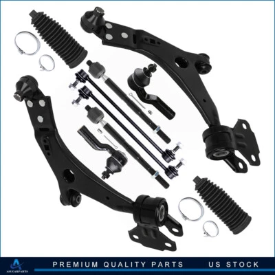 For 2012-2018 Ford Focus 10Pcs Front Sway Bar Control Arm and Ball Joint Tie Rod - Image 1 of 4