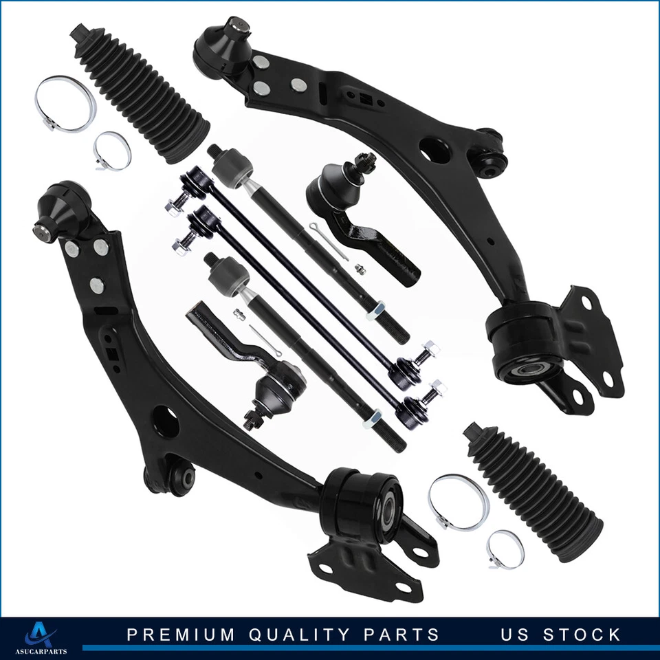 For 2012-2018 Ford Focus 10Pcs Front Sway Bar Control Arm and Ball Joint Tie Rod - Image 1 of 4