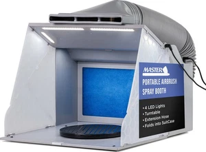 Master Airbrush Portable Hobby Paint Spray Booth Kit, Dual Exhaust Fans, Lights - Picture 1 of 5