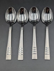 4 Cambridge Edelstahl CBS41 Oval Suppenlöffel Matt Glänzend Akzent 7 7/8" - Bild 1 von 10