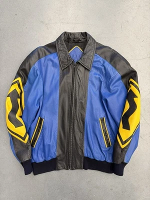 Vintage Michael Hoban North Beach Street Sign Leather Jacket - Image 1 of 4