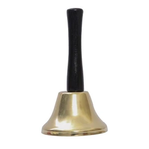 Campanello a Mano in Acciaio Dorato, Campanello di Chiamata Forte, Allarme,9407 - Bild 1 von 1