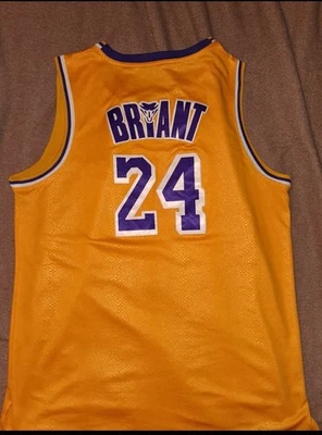 Camiseta deportiva de baloncesto Kobe Bryant #24 cosida amarilla 3xl Foto 1 de 4