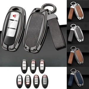 Zinc Alloy TPU Leather Car Key Case Cover For Nissan Teana Rogue Sentra Titan - Picture 1 of 18