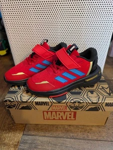 Adidas Marvel Iron Man Racer Cloudfoam Running Sneaker IG3559 Boys Size 2-1/2 - Picture 1 of 10