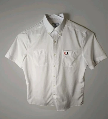 Southern Tide button-down Mens  Medium University of Miami White performance  - Image 1 of 4