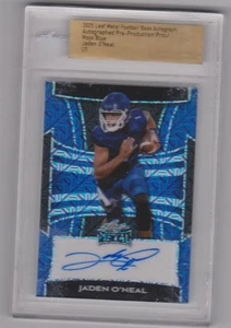 2025 Leaf Metal Jaden O'Neal Pre-Production Proof Auto Mojo Blue #1/1 FSU - Picture 1 of 1