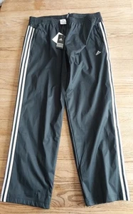 NWT Adidas Track Pants Black White 3 Stripes Revo Remix Windbreaker Mens Sz XL - Picture 1 of 9