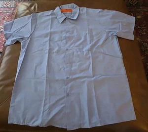 Camicia da lavoro Red Kap uomo XXL blu con bottoni SS NUOVA - Foto 1 di 2