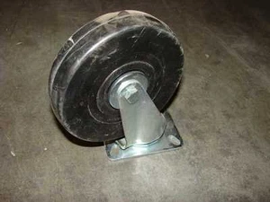 ER Wagner 6" Lenkrolle Typ 12 Gummirad 280 Pfund Bewertung 3-1/8"x4-1/8" Platte - Bild 1 von 4