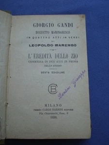 MARENGO-GIORGIO GANDI, BOZZETTO MARINARESCO+EREDITA' DELLO ZIO+SALOME'+CORIOLANO - Picture 1 of 1