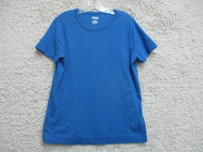 Duluth Trading Shirt Large Adult Blue Short Sleeve Crew Neck Stretch Mens L - Image 1 of 4