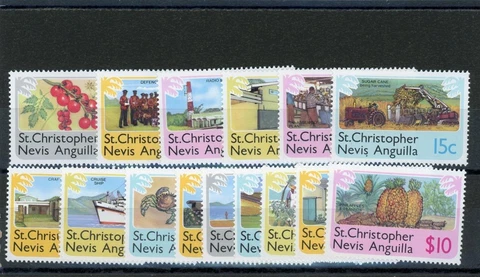 St. Kitts Nevis 1978  Scott# 355-69 Mint LH Cover