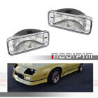 2x Clear Lens Front Bumper Turn Signal Light Assembly For 1985-1992 Chevy Camaro